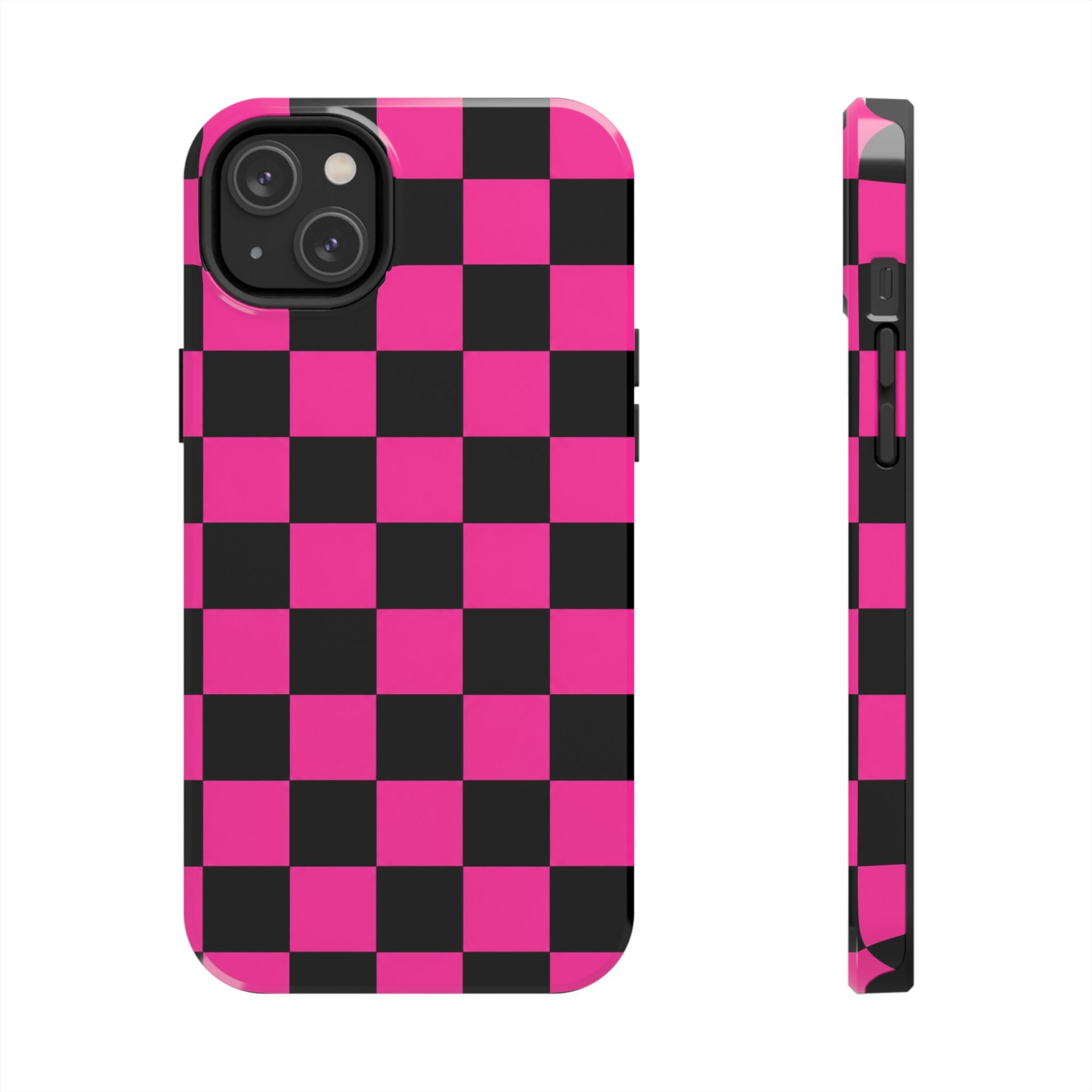 Pink Luxe Grid iphone Tough Phone Cases