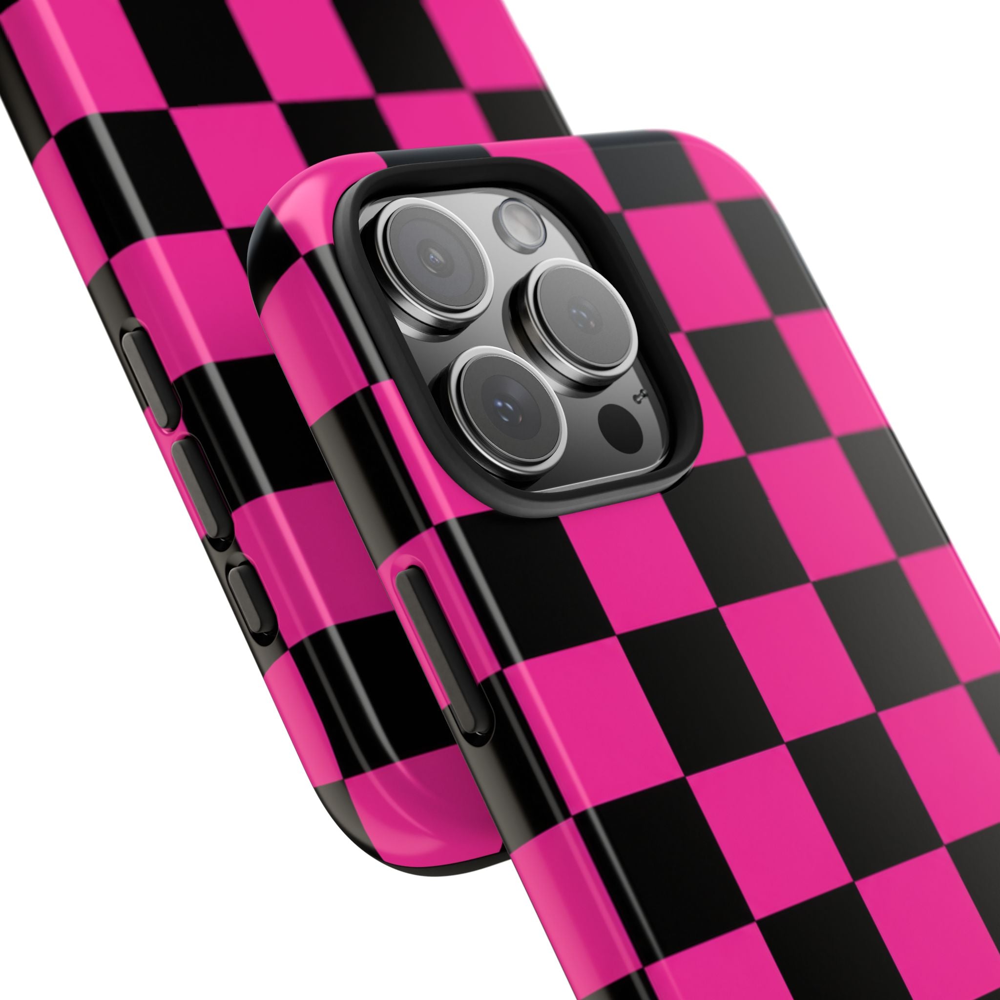 Pink Luxe Grid iphone Tough Phone Cases