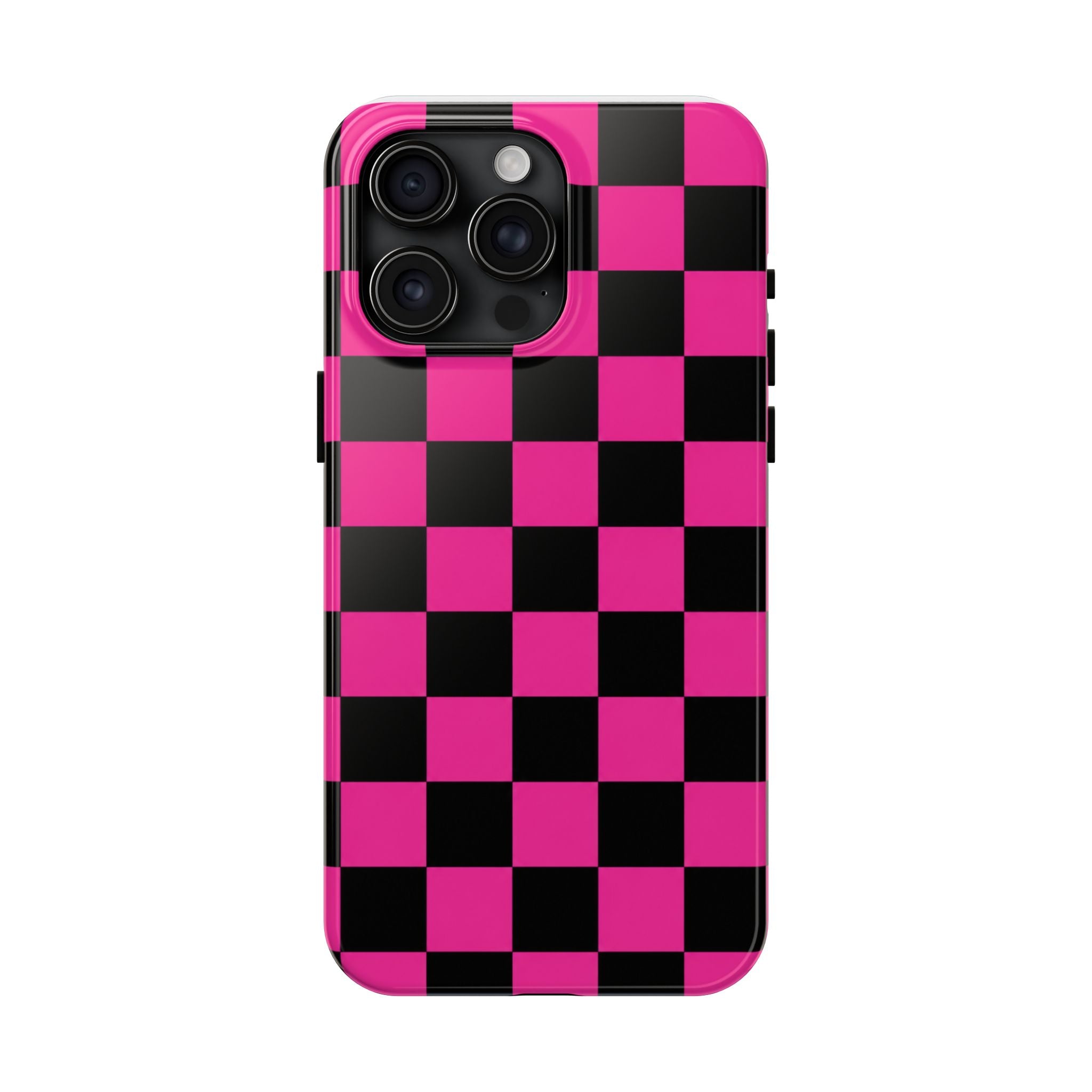 Pink Luxe Grid iphone Tough Phone Cases