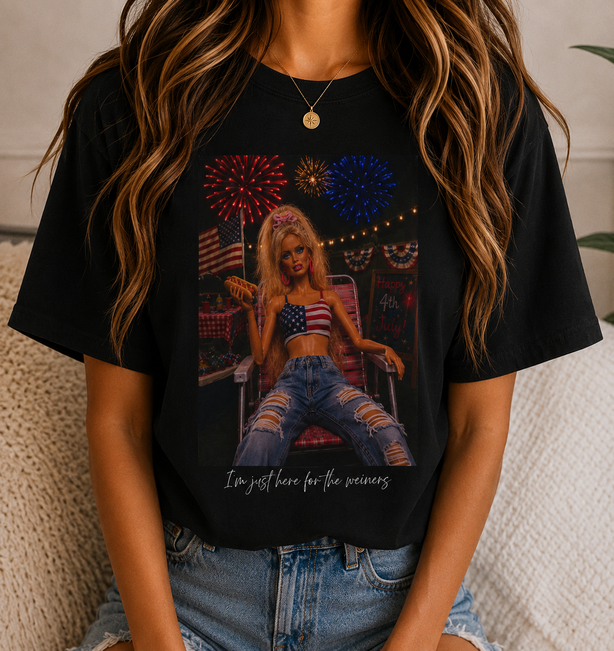 Just Here for the Weiners Tee
