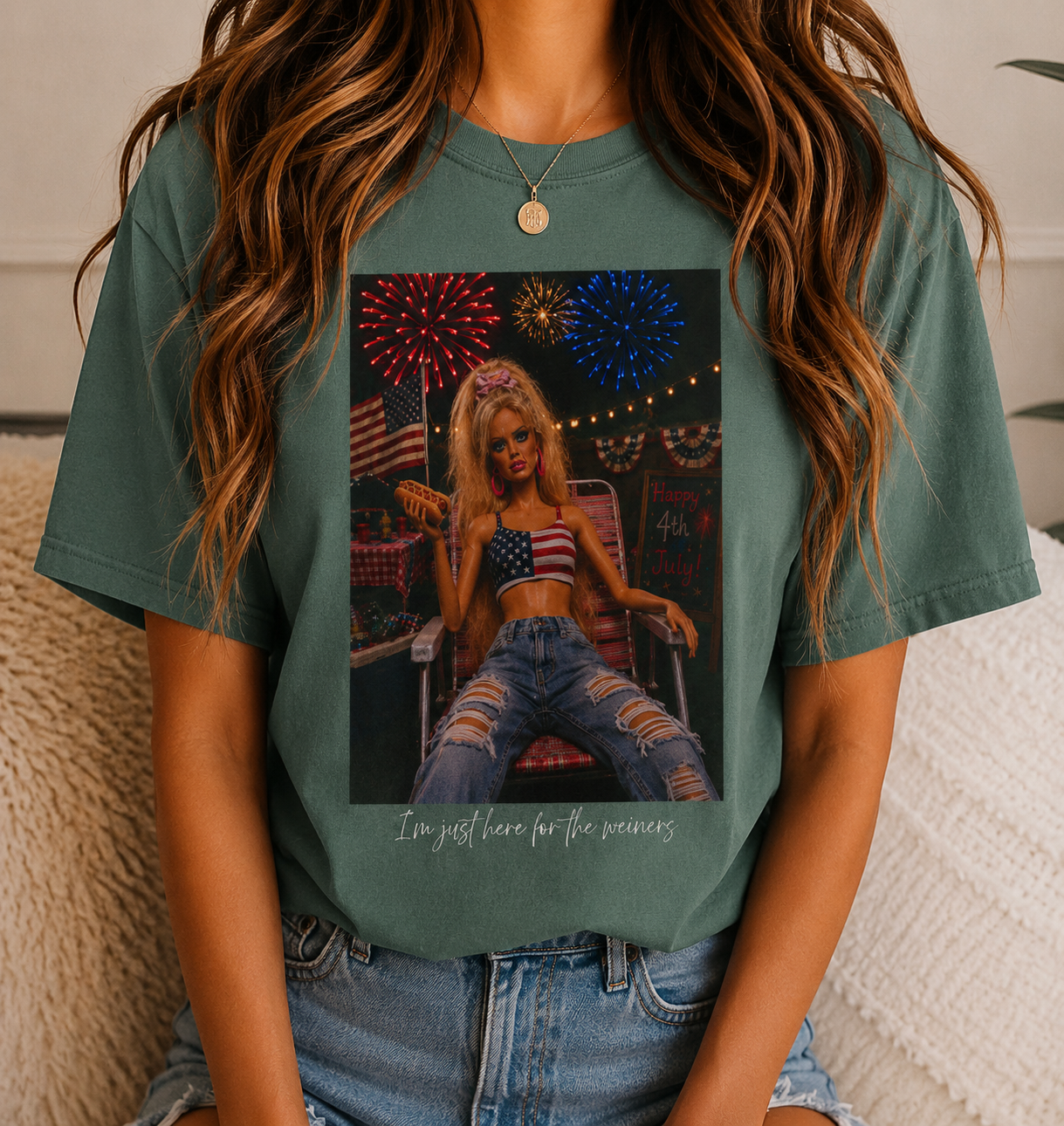 Just Here for the Weiners Tee