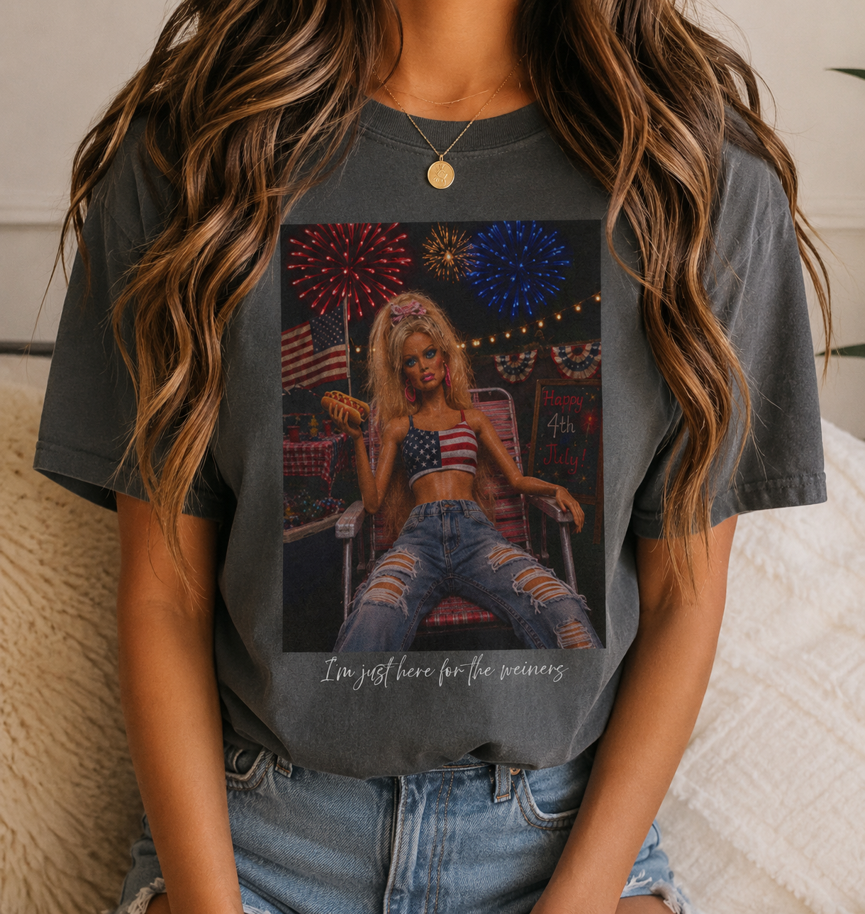 Just Here for the Weiners Tee
