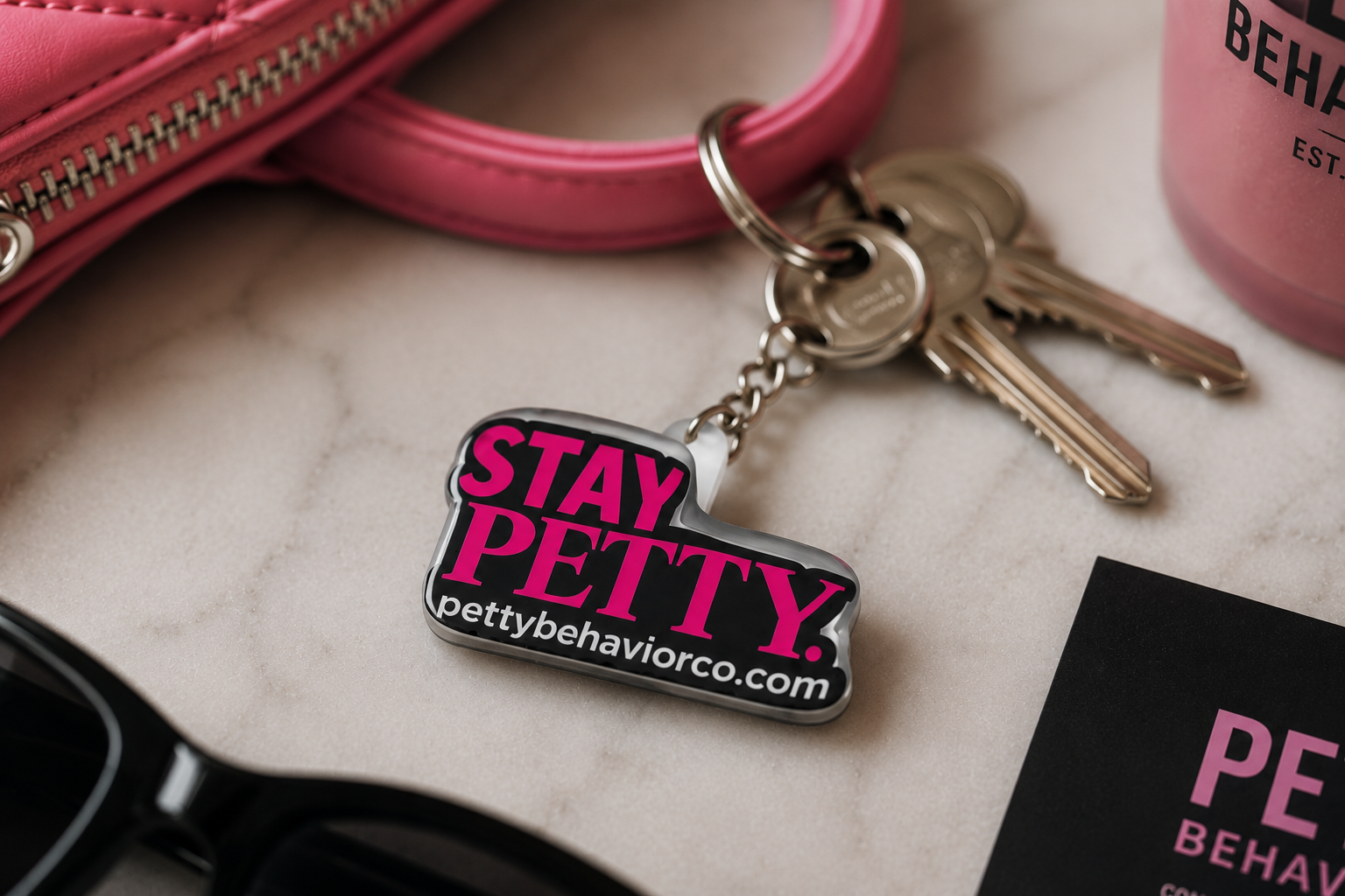 Stay Petty Plush Key Chain