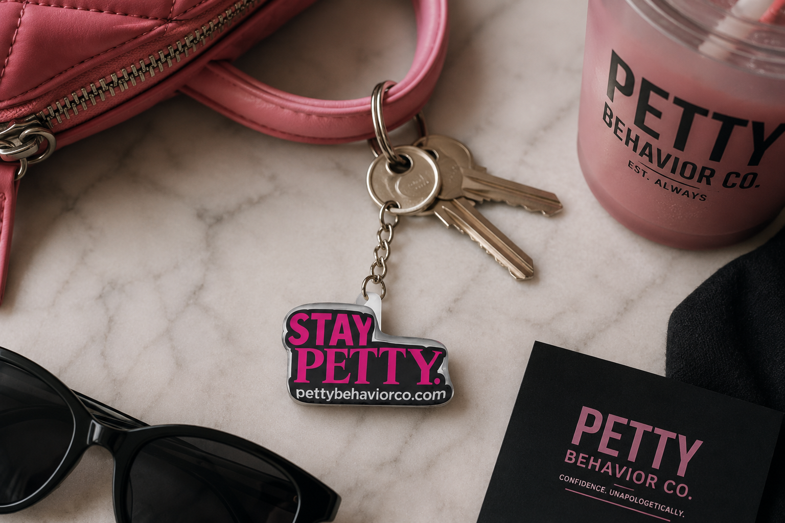 Stay Petty Plush Key Chain