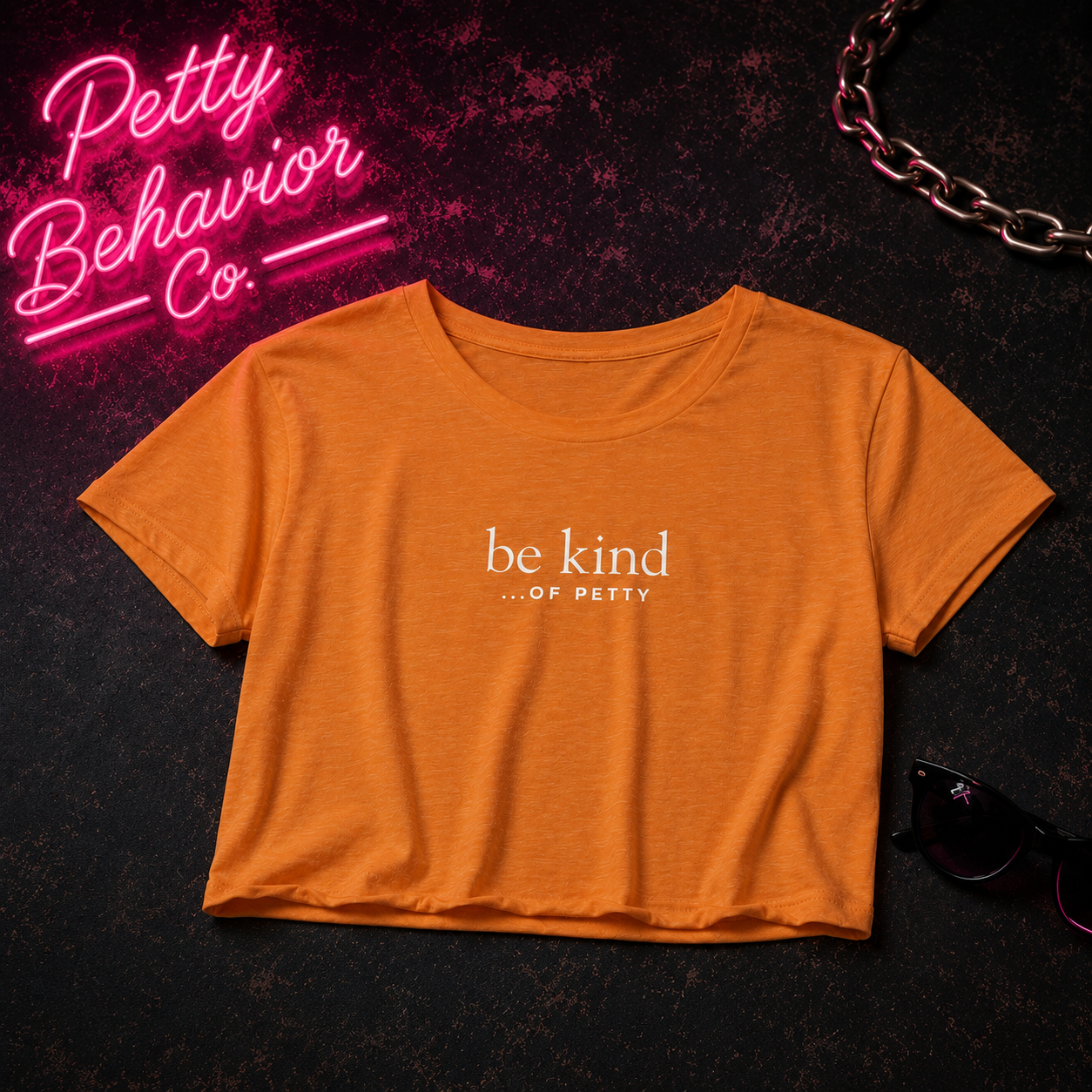Be Kind Of Petty Crop Top Shirt Funny Graphic Tee Trendy Womens Cropped Tee Aesthetic Casual Outfit Top
