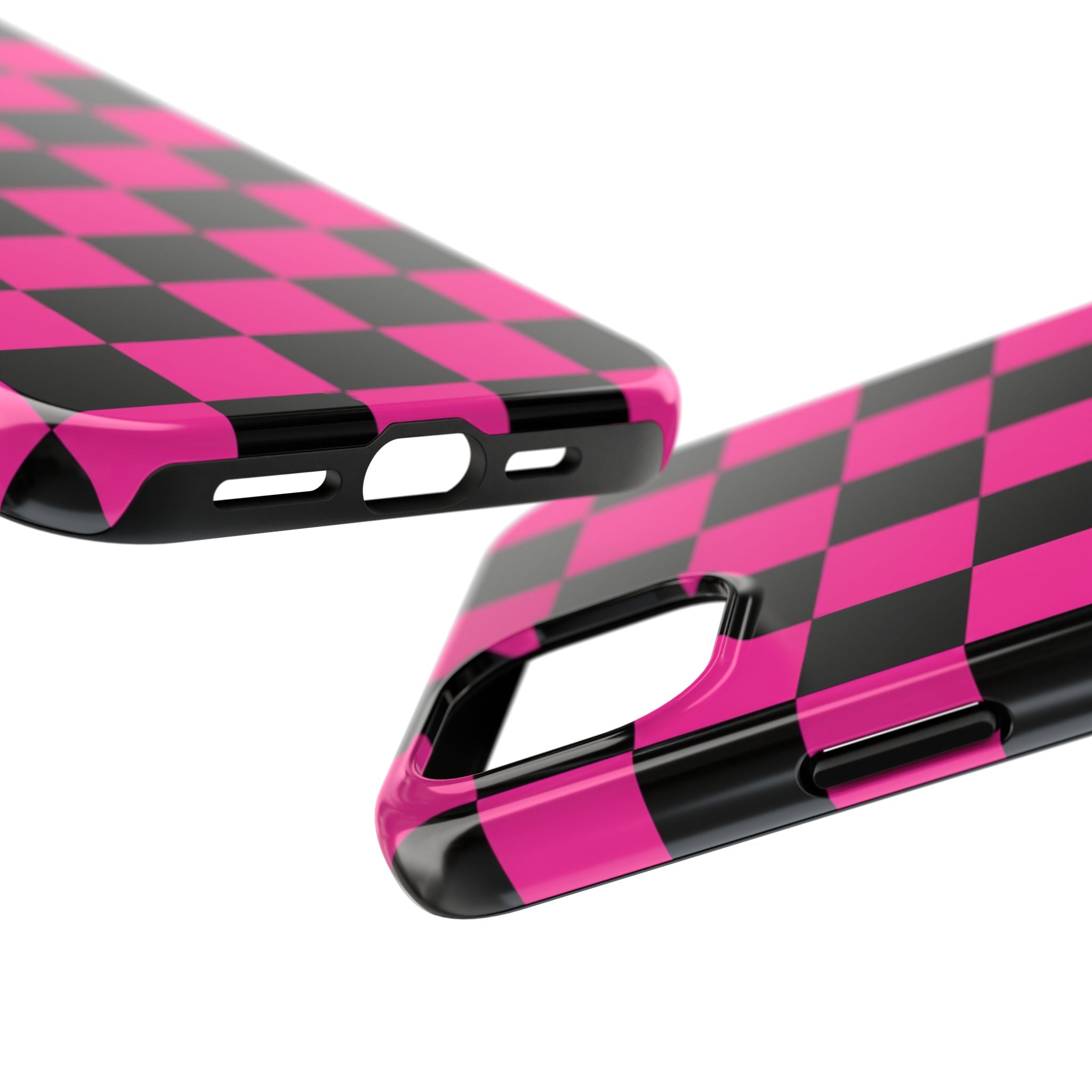 Pink Luxe Grid iphone Tough Phone Cases