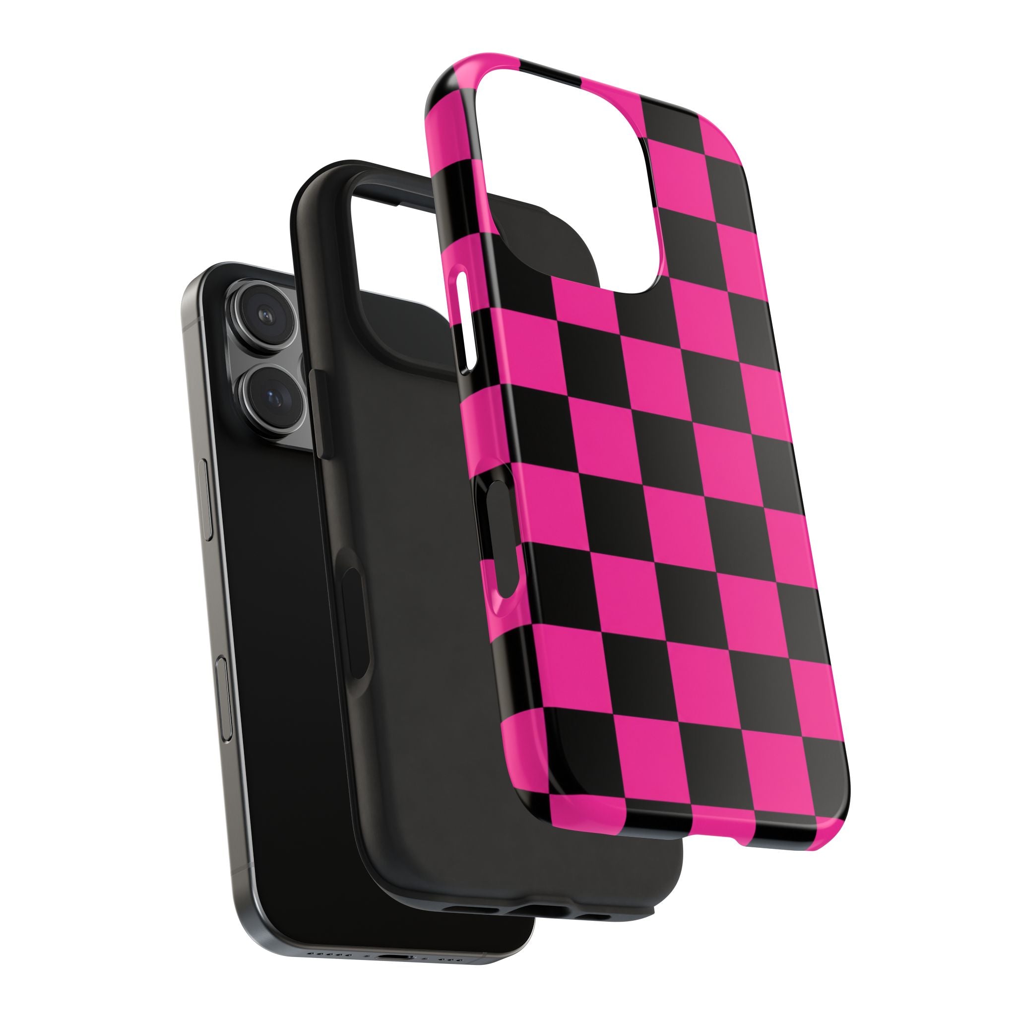 Pink Luxe Grid iphone Tough Phone Cases