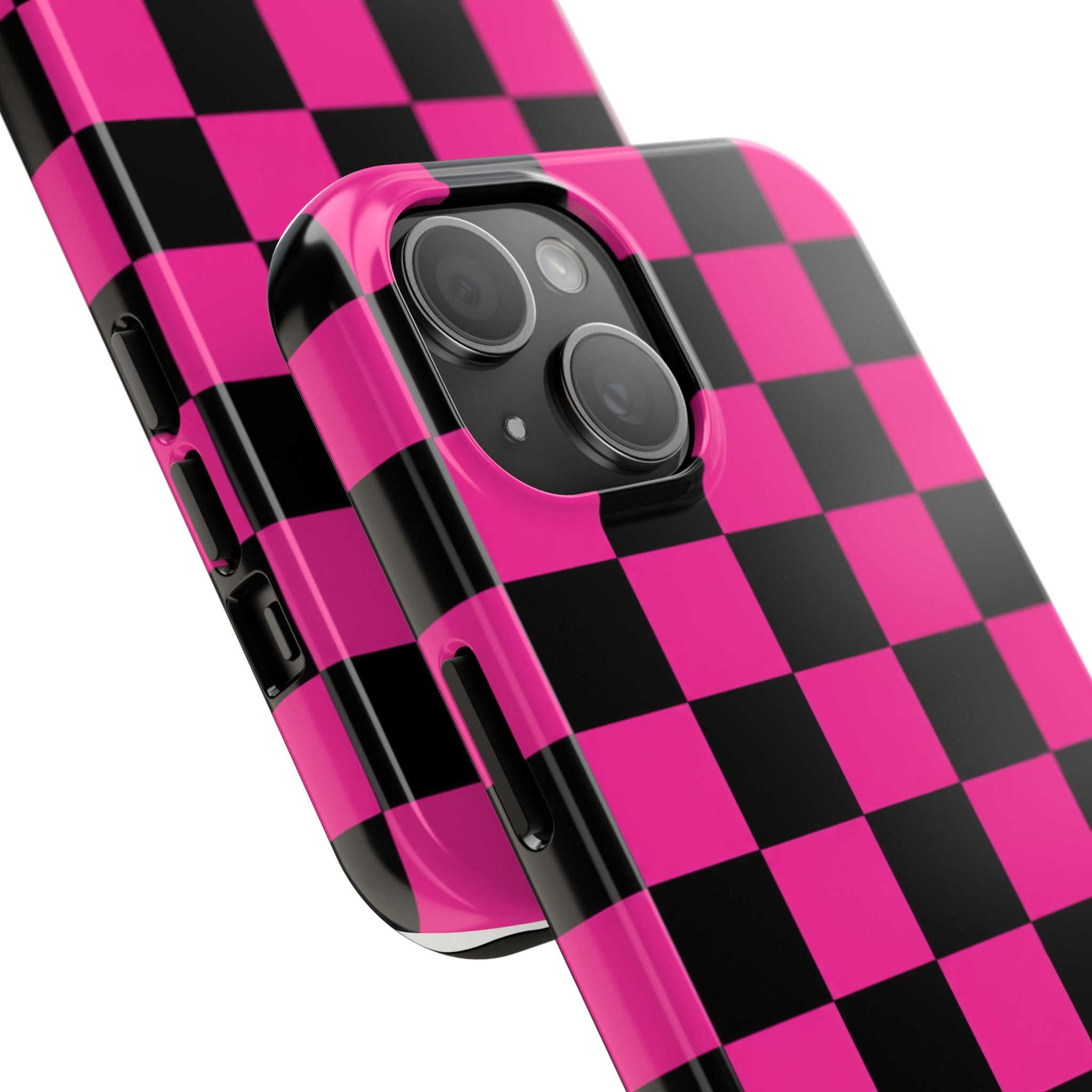 Pink Luxe Grid iphone Tough Phone Cases
