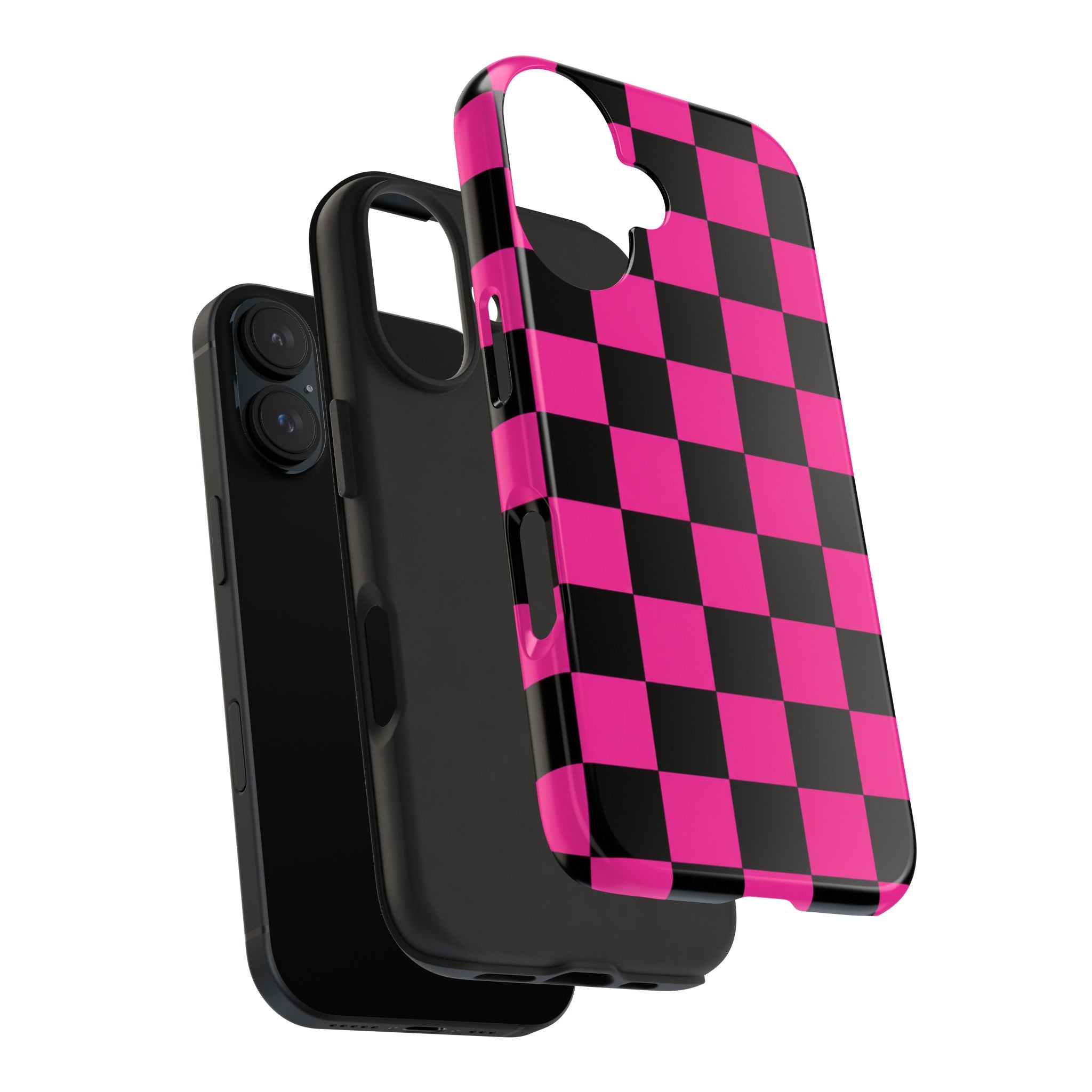 Pink Luxe Grid iphone Tough Phone Cases