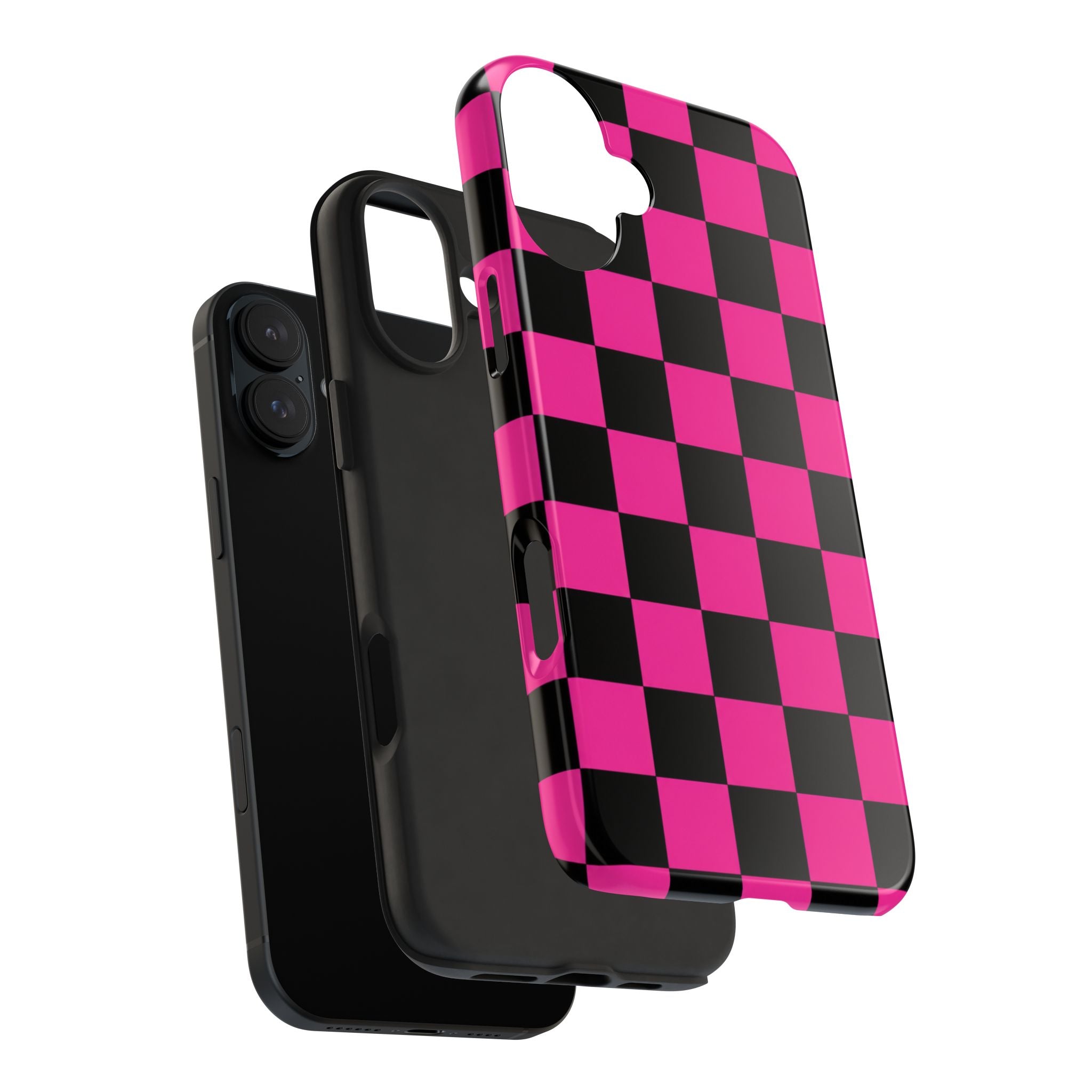Pink Luxe Grid iphone Tough Phone Cases